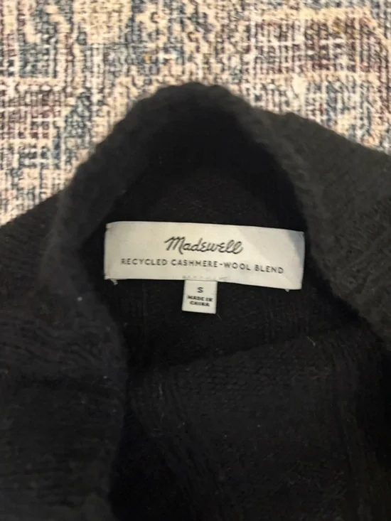 Madewell Cashmere Ribbed Mock Neck Sweater - Picture 3 of 3